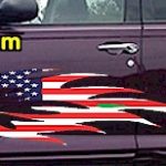 FLM906 USA Striped Flame Decal