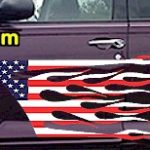 FLM912 USA Striped Flame Decal