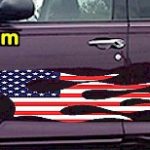 FLM915 USA Striped Flame Decal