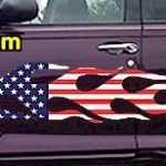 FLM916 USA Striped Flame Decal