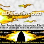 FLM930 Yellow Realistic Flame Graphic Decal