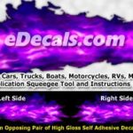 FLM937 Purple Realistic Flame Graphic Decal