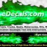 FLM939 Green Realistic Flame Graphic Decal
