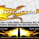FLM950 Yellow Realistic Flame Graphic Decal