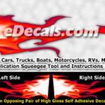 FLM951 Red Realistic Flame Graphic Decal