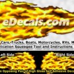 FLM955 Yellow Realistic Flame Graphic Decal