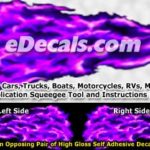 FLM957 Purple Realistic Flame Graphic Decal