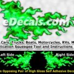 FLM964 Green Realistic Flame Graphic Decal