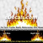 FLM970 Yellow Realistic Flame Graphic Decal