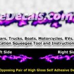 FLM992 Purple Realistic Flame Graphic Decal
