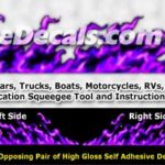 FLM997 Purple Realistic Flame Graphic Decal