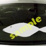 FSH113 Founder Fluke Fish Decal