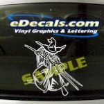FTS104 Wizard Warlock Warrior Fantasy Cartoon Decal