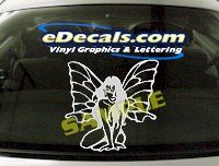  FTS109 Butterfly Woman Fantasy Cartoon Decal