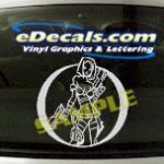 FTS110 Space Girl Soldier Warrior Fantasy Cartoon Decal