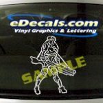 FTS116 Space Girl Soldier Warrior Fantasy Cartoon Decal