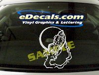 FTS118 Rocket Ship Fantasy Cartoon Decal