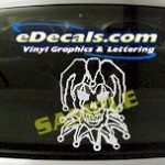 FTS122 Devil Skull Jester Fantasy Cartoon Decal