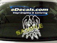  FTS122 Devil Skull Jester Fantasy Cartoon Decal