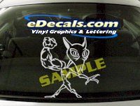  FTS127 Alien Muscle Dude Fantasy Cartoon Decal