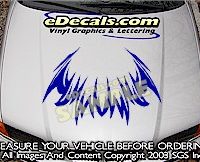 HDA107 Tribal Hood Accent Graphic Decal