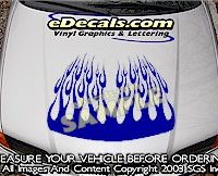 HDA115 Flame Hood Accent Graphic Decal
