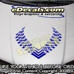 HDA123 Checkered Hood Accent Graphic Decal