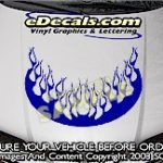 HDA125 Flames Hood Accent Graphic Decal