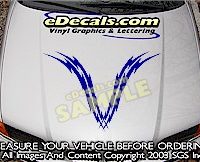 HDA127 Lightning Bolt Hood Accent Graphic Decal