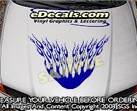 HDA130 Flames Hood Accent Graphic Decal