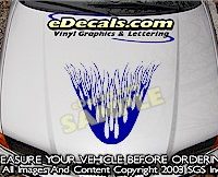 HDA131 Flames Hood Accent Graphic Decal
