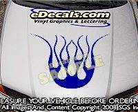 HDA132 Flames Hood Accent Graphic Decal