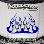 HDA135 Flames Hood Accent Graphic Decal