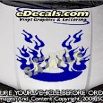 HDA136 Flames Hood Accent Graphic Decal
