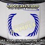 HDA157 Wreath Ornate Hood Accent Graphic Decal