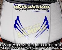 HDA164 Tribal Hood Accent Graphic Decal