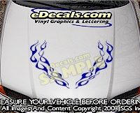 HDA172 Flames Hood Accent Graphic Decal