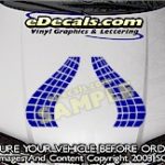 HDA176 Checkered Hood Accent Graphic Decal