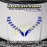 HDA178 Checkered Hood Accent Graphic Decal