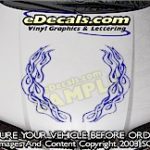 HDA179 Flames Hood Accent Graphic Decal