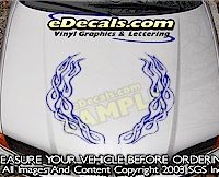 HDA179 Flames Hood Accent Graphic Decal