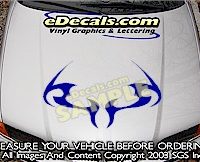 HDA181 Tribal Hood Accent Graphic Decal