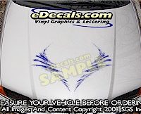HDA183 Twister Tornado Hood Accent Graphic Decal