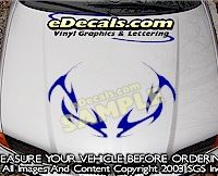 HDA189 Tribal Hood Accent Graphic Decal