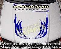 HDA192 Lightning Bolt Hood Accent Graphic Decal