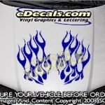 HDA199 Flames Hood Accent Graphic Decal