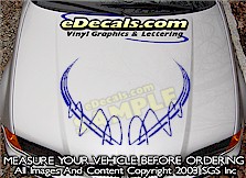 HDA206 Hood Accent Graphic Decal
