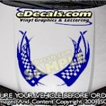HDA207 Checkered Hood Accent Graphic Decal