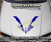 HDA223 Lightning Bolts Hood Accent Graphic Decal