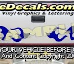 HDA500 Flames Tribal Tailgate Accent Graphic Decal